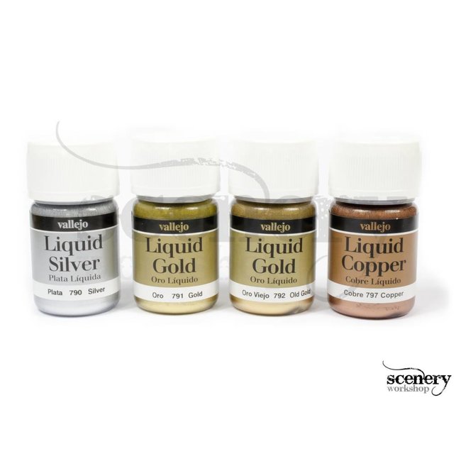 Vallejo Model Color Liquid Gold Set - 4 colors - 35ml - 70199