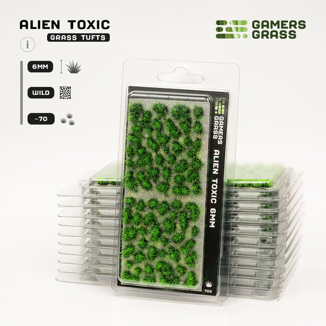 Gamers Grass Alien Toxic Wild Tuft 6mm - GGA-TX