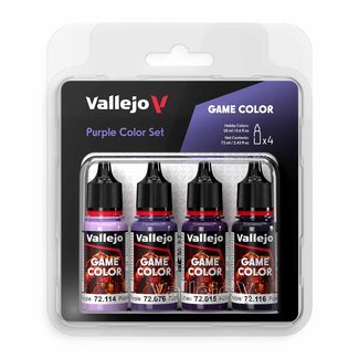 Vallejo Purple Color Set - 4 kleuren - 18ml - 72382