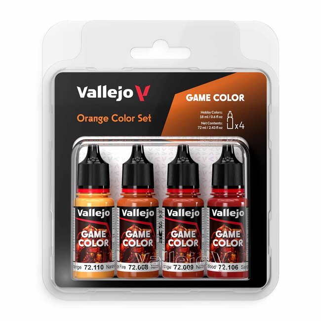 Vallejo Orange Color Set - 4 colors - 18ml - 72381