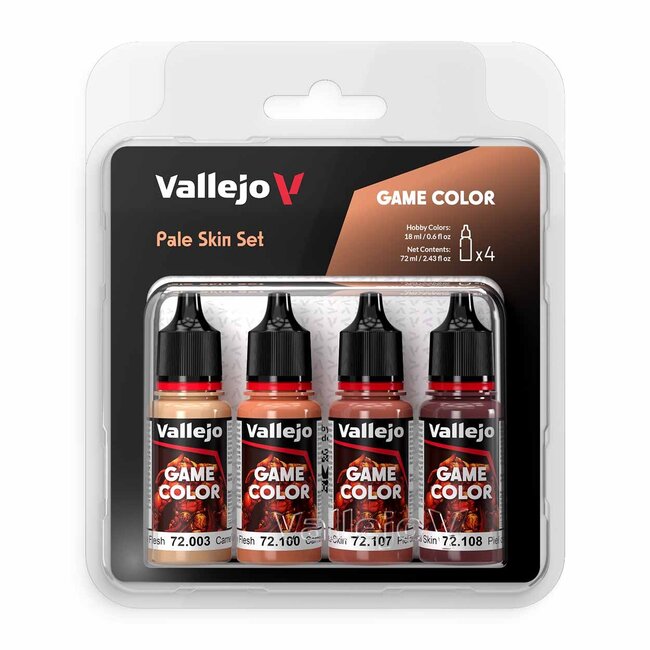 Vallejo Pale Skin Set - 4 colors - 18ml - 72379