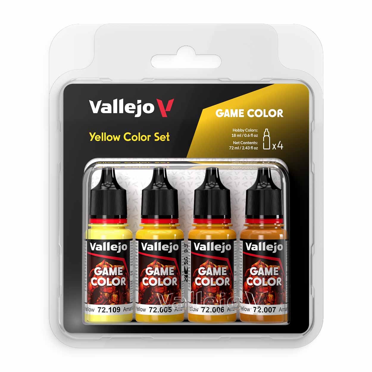 Vallejo Yellow Color Set 4 colors 18ml 72378 Buy now at Scenery