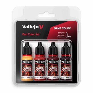 Vallejo Red Color Set - 4 colors - 18ml - 72377