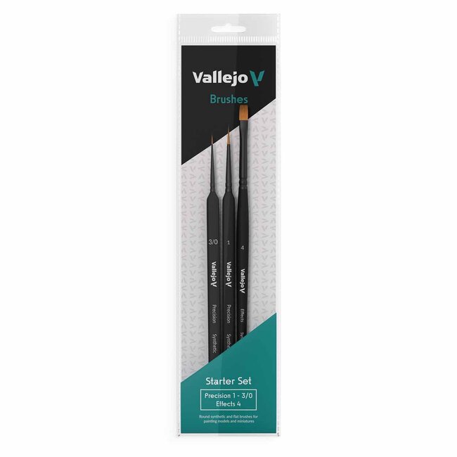 Vallejo Brush Starter Set - 3x - 3/0-1-4 - B03990