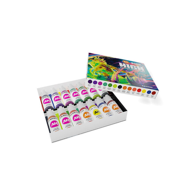 AK interactive High Pigmentation Set Color Punch - 14 kleuren - 17ml - AK11780