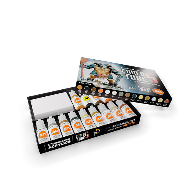 AK interactive Carlos Tobes Signature Set - 14 colors + figure - 17ml - AK11779