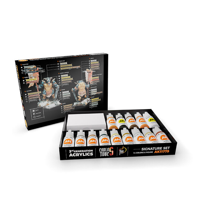 AK interactive Carlos Tobes Signature Set - 14 colors + figure - 17ml - AK11779