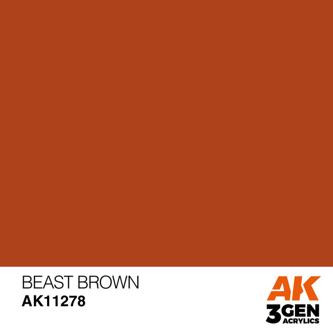 AK interactive Beast Brown Color Punch Acrylling Modelling Colors - 17ml - AK11278