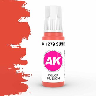 AK interactive Sun Red Color Punch Acrylling Modelling Colors - 17ml - AK11279