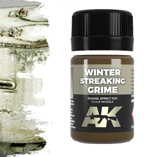 AK interactive Streaking Grime For Winter Vehicles - Streaking Weathering - 35ml - AK014