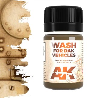 AK interactive Wash For Afrika Korps Vehicles - Weathering Wash - 35ml - AK066