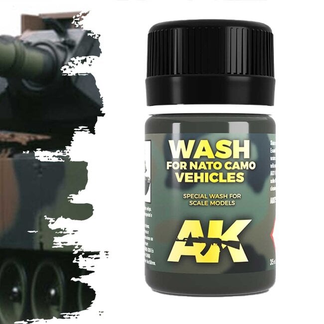 AK interactive Wash For Nato Vehicles - Weathering Wash - 35ml - AK075