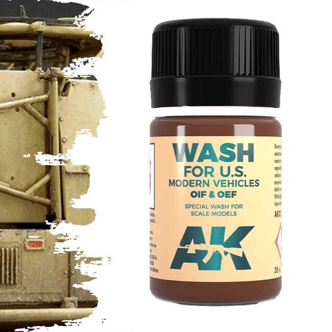 AK interactive Wash For OIF & OEF - US Vehicles - Weathering Wash - 35ml - AK121