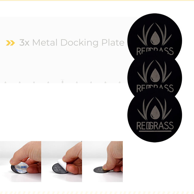 Redgrassgames Metal Docking Plates for RGG360 Painting Handle v2 - 3x - WPHA-3PLATES