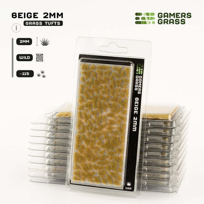 Gamers Grass Beige Wild Tuft 2mm - GG2-BEI