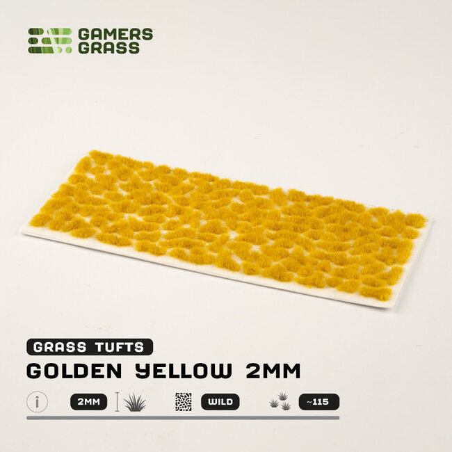 Gamers Grass Golden Yellow Wild Tuft 2mm - GG2-GY