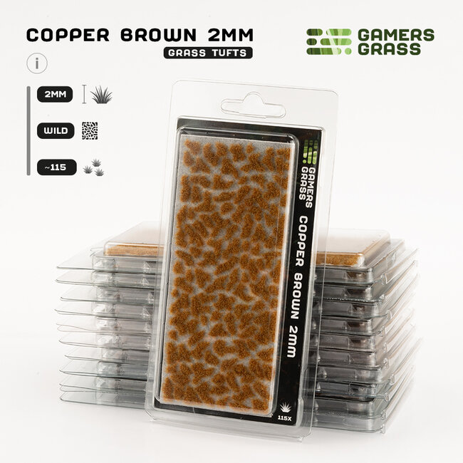 Gamers Grass Copper Brown Wild Tuft 2mm - GG2-CB