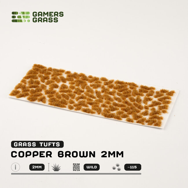 Gamers Grass Copper Brown Wild Tuft 2mm - GG2-CB