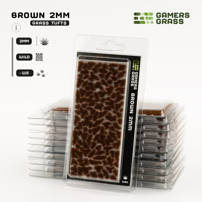Gamers Grass Brown Wild Tuft 2mm - GG2-B