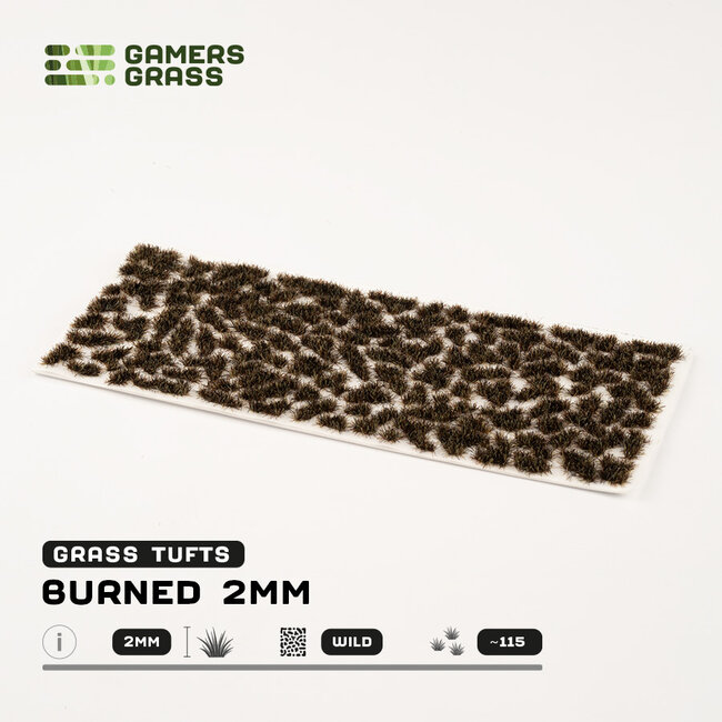 Gamers Grass Burned Wild Tuft 2mm - GG2-BUR
