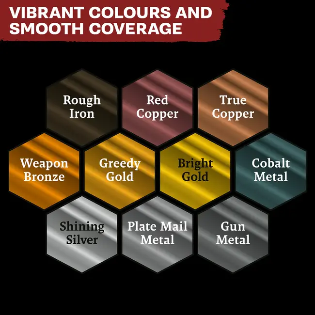 The Army Painter Warpaints Fanatic Metallics Paint Set Combo - 10 colors - 18ml - WP8069
