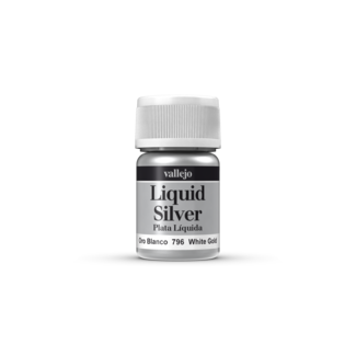 Vallejo Liquid Silver - White Gold - 35ml - 70796