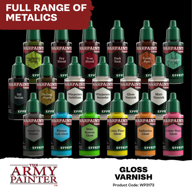 The Army Painter Gloss Varnish Effects Warpaint Fanatic Acrylic Paint - 18ml - WP3173
