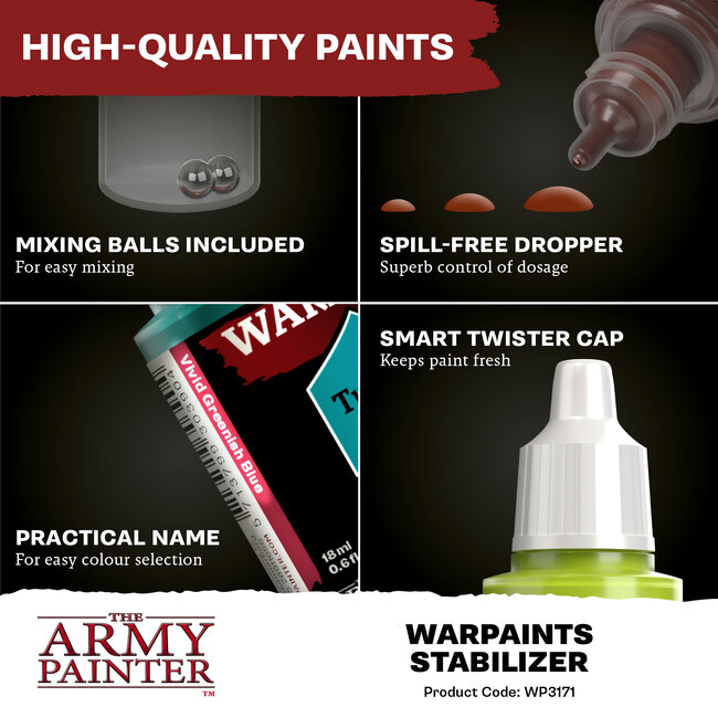 The Army Painter Warpaints Stabilizer Effects Warpaint Fanatic Acrylic Paint - 18ml - WP3171