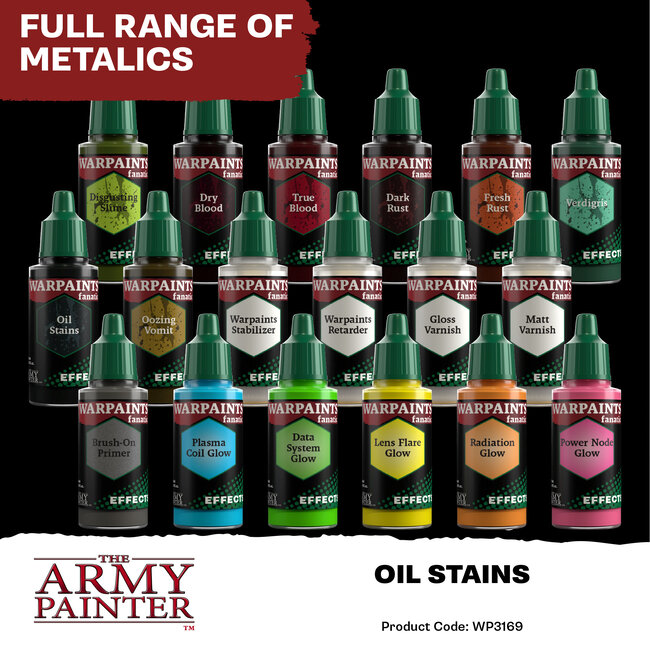 The Army Painter Oil Stains Effects Warpaint Fanatic Acrylic Paint - 18ml - WP3169