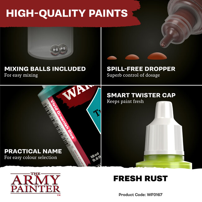 The Army Painter Fresh Rust Effects Warpaint Fanatic Acrylic Paint - 18ml - WP3167