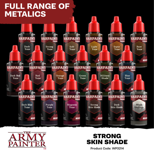The Army Painter Strong Skin Shade Wash Warpaints Fanatic Acrylic Paint - 18ml - WP3214