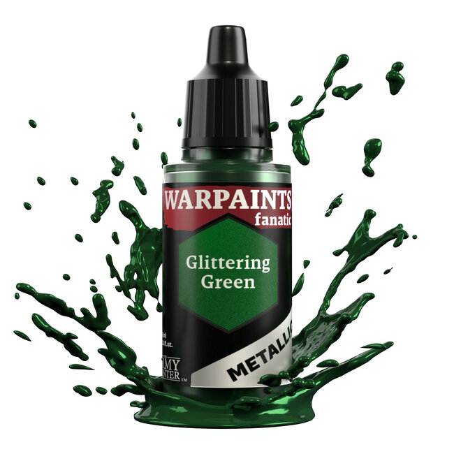The Army Painter Glittering Green Metallic Warpaints Fanatic Acrylic Paint - 18ml - WP3197