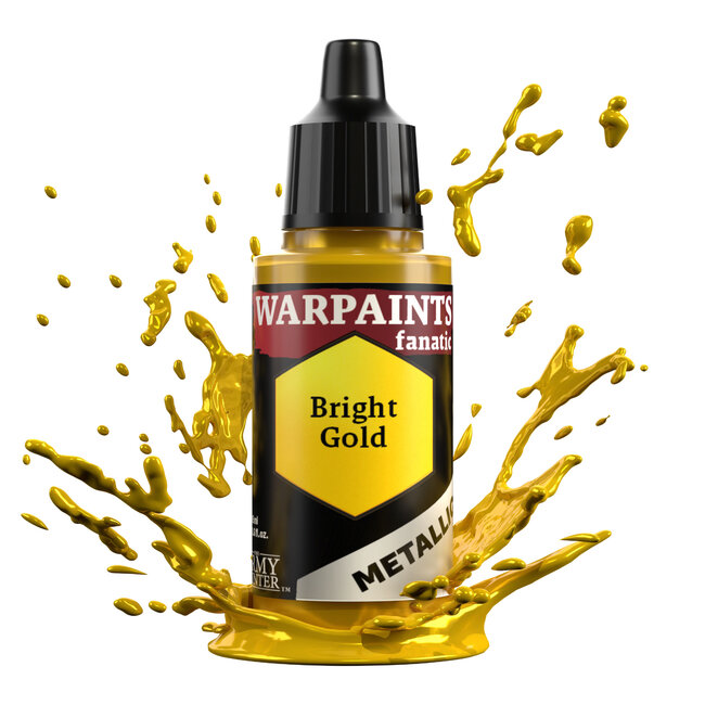 The Army Painter Bright Gold Metallic Warpaints Fanatic Acrylic Paint - 18ml - WP3189