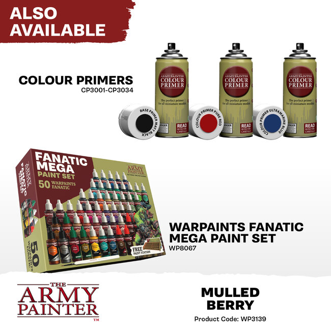 The Army Painter Mulled Berry Warpaints Fanatic Acrylic Paint - 18ml - WP3139