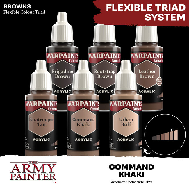 The Army Painter Command Khaki Warpaints Fanatic Acrylic Paint - 18ml - WP3077