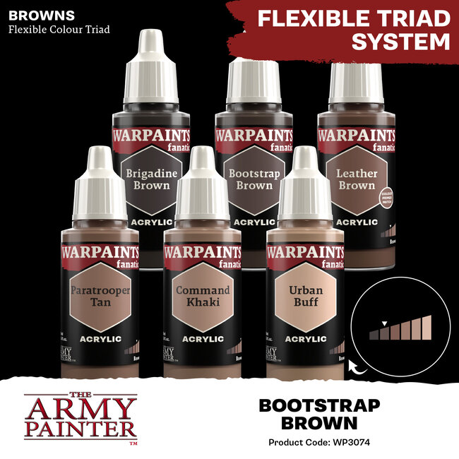 The Army Painter Bootstrap Brown Warpaints Fanatic Acrylic Paint - 18ml - WP3074