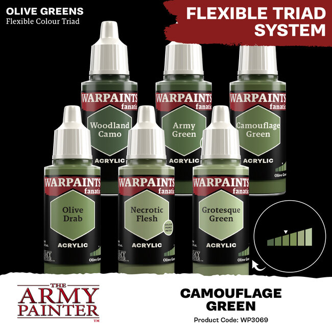 The Army Painter Camouflage Green Warpaints Fanatic Acrylic Paint - 18ml - WP3069