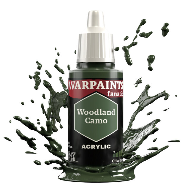 The Army Painter Woodland Camo Warpaints Fanatic Acrylic Paint - 18ml - WP3067