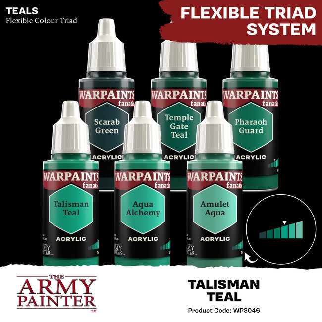 The Army Painter Talisman Teal Warpaints Fanatic Acrylic Paint - 18ml - WP3046
