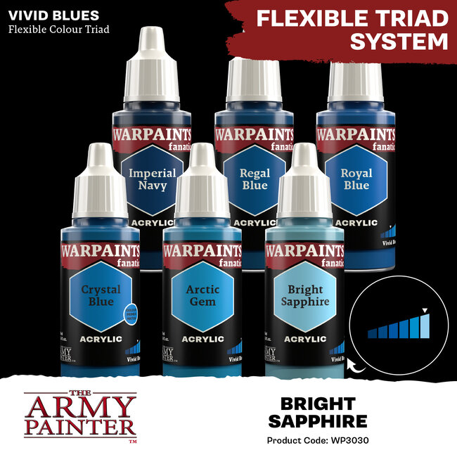 The Army Painter Bright Sapphire Warpaints Fanatic Acrylic Paint - 18ml - WP3030