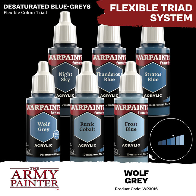 The Army Painter Wolf Grey Warpaints Fanatic Acrylic Paint - 18ml - WP3016