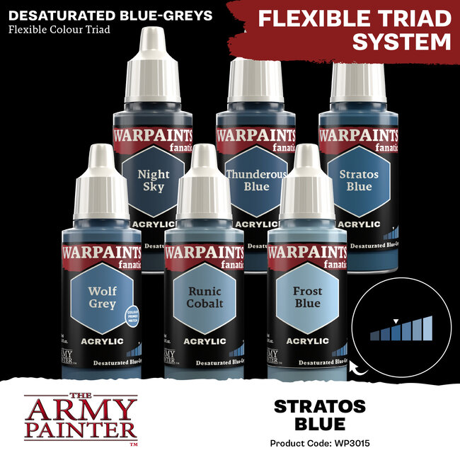 The Army Painter Stratos Blue Warpaints Fanatic Acrylic Paint - 18ml - WP3015