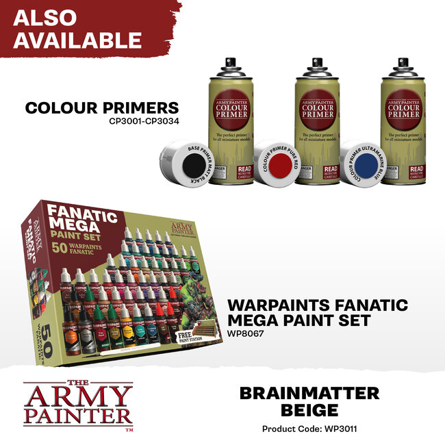 The Army Painter Brainmatter Beige Warpaints Fanatic Acrylic Paint - 18ml - WP3011