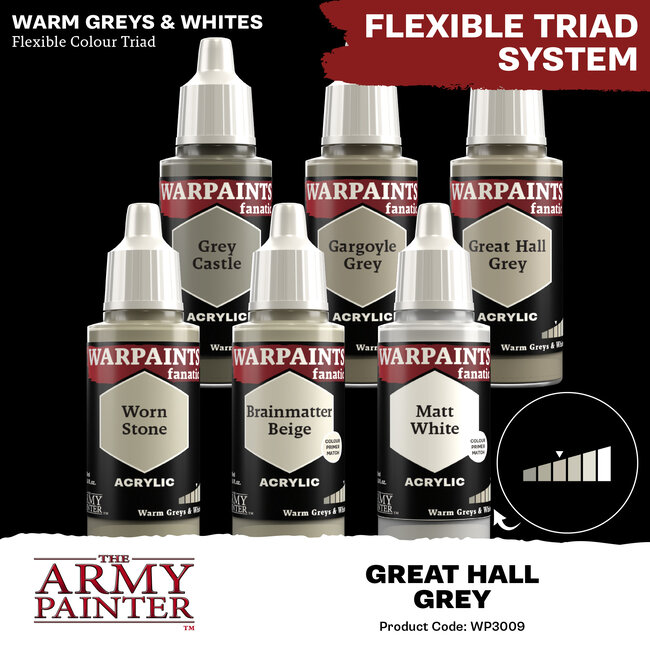 The Army Painter Great Hall Grey Warpaints Fanatic Acrylic Paint - 18ml - WP3009