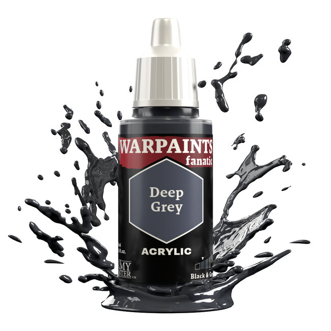 The Army Painter Deep Grey Warpaints Fanatic Acrylic Paint - 18ml - WP3002