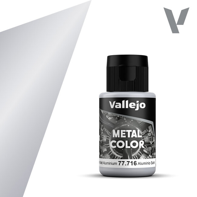 Vallejo Metal Color Semi Matte Aluminum - 32ml - 77716