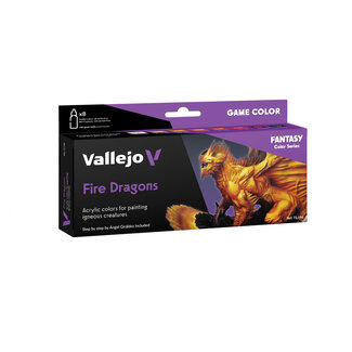 Vallejo Game Color Fire Dragons - 8 kleuren - 18ml - 72196 - image