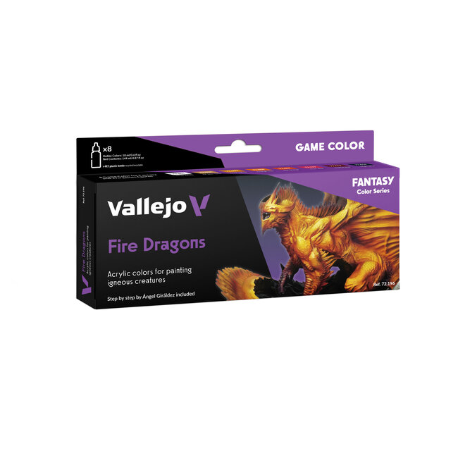 Vallejo Game Color Fire Dragons - 8 kleuren - 18ml - 72196