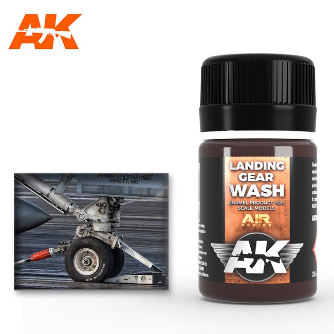 AK interactive Wash For Landing Gear - Air Series - Weathering Wash - 35ml - AK2029