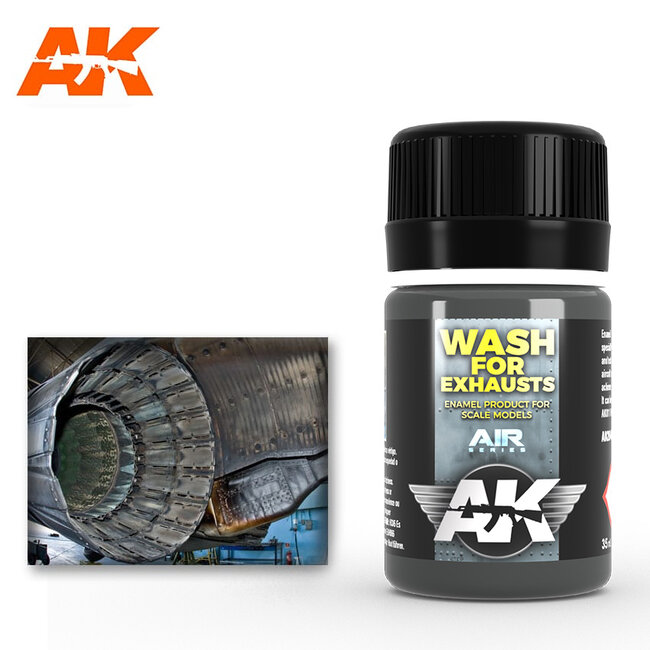 AK interactive Wash For Exhaust - Air Series - Weathering Wash - 35ml - AK2040